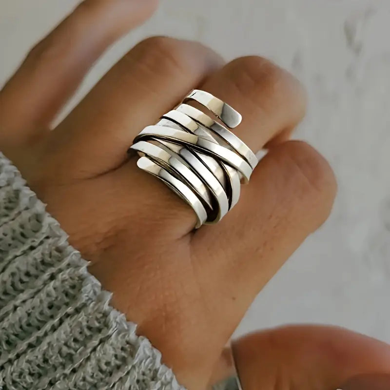 Bliss Bague en Argent Épais Vintage