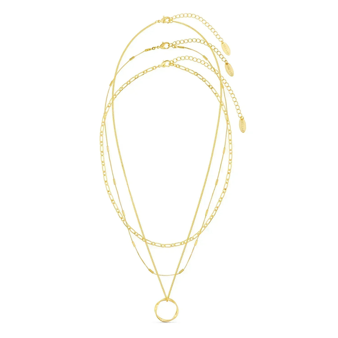 Collier à trois rangs en cercle ouvert