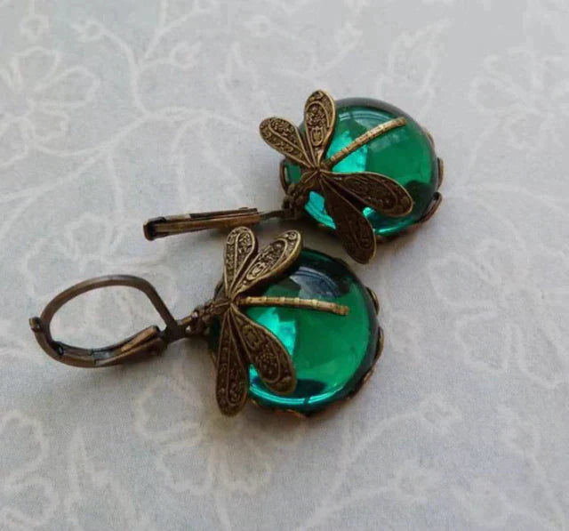 Libellule Boucles d'Oreilles Antika Guld