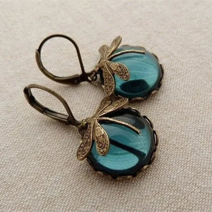 Libellule Boucles d'Oreilles Antika Guld