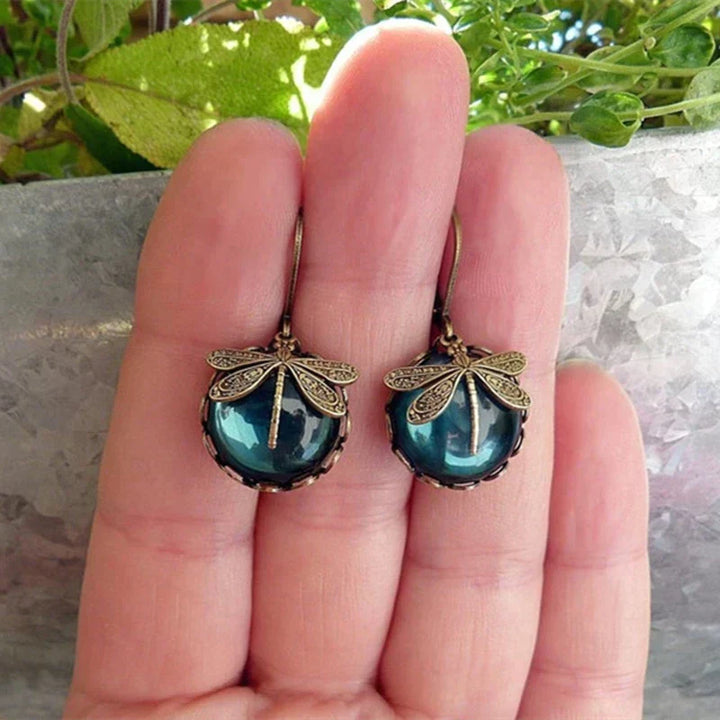 Libellule Boucles d'Oreilles Antika Guld