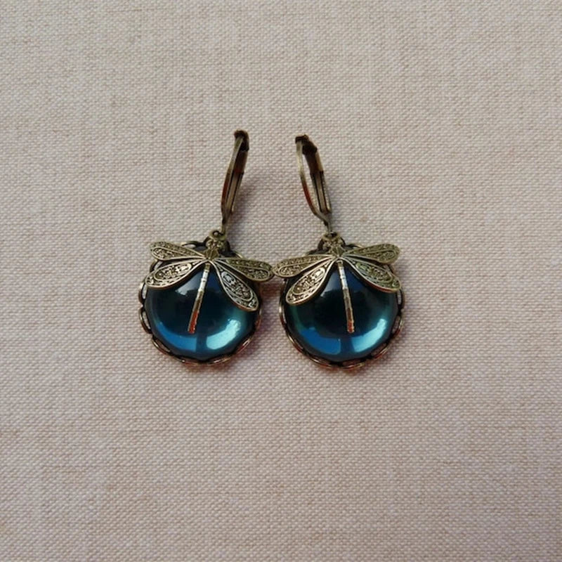 Libellule Boucles d'Oreilles Antika Guld
