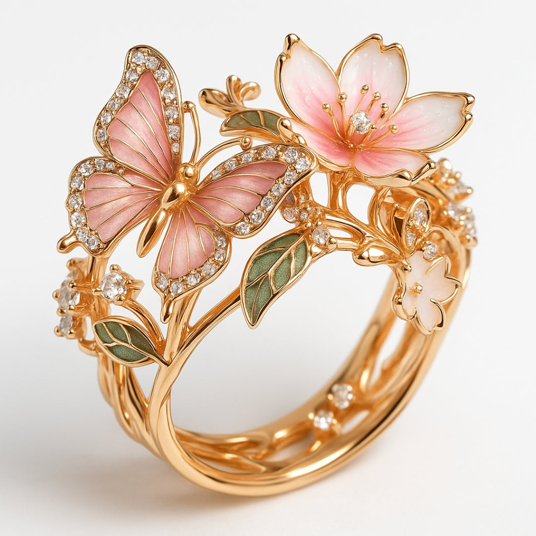 Bague en Zirkonia Ljus Papillon Naturel