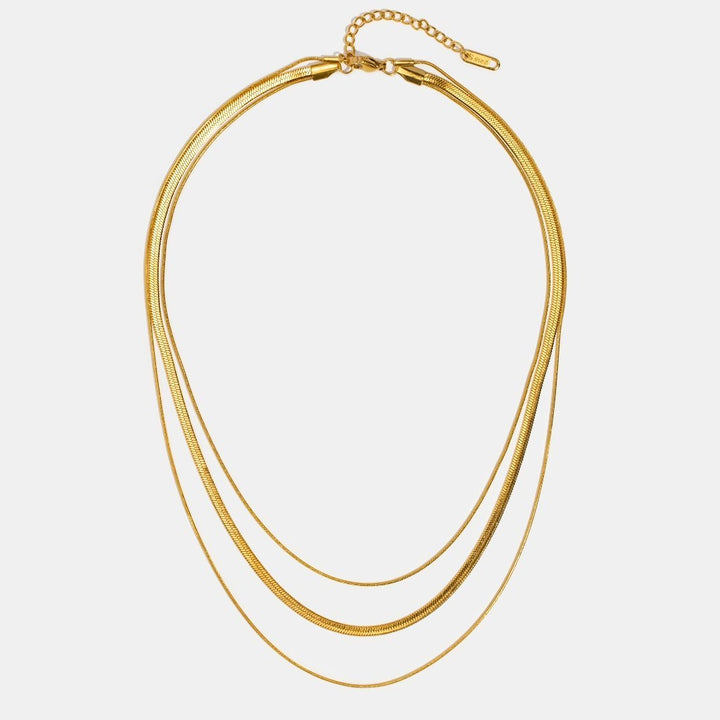 Collier Multistrates en Doré à Chaînes