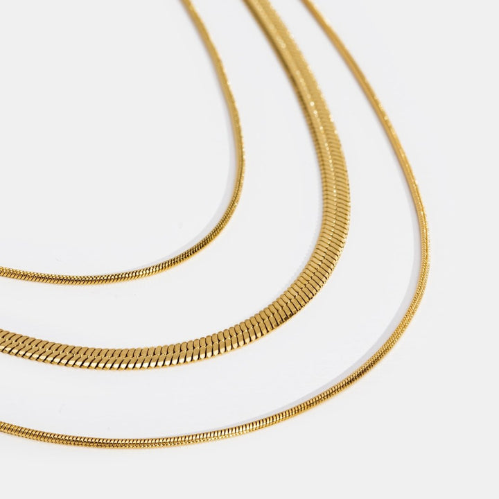Collier Multistrates en Doré à Chaînes