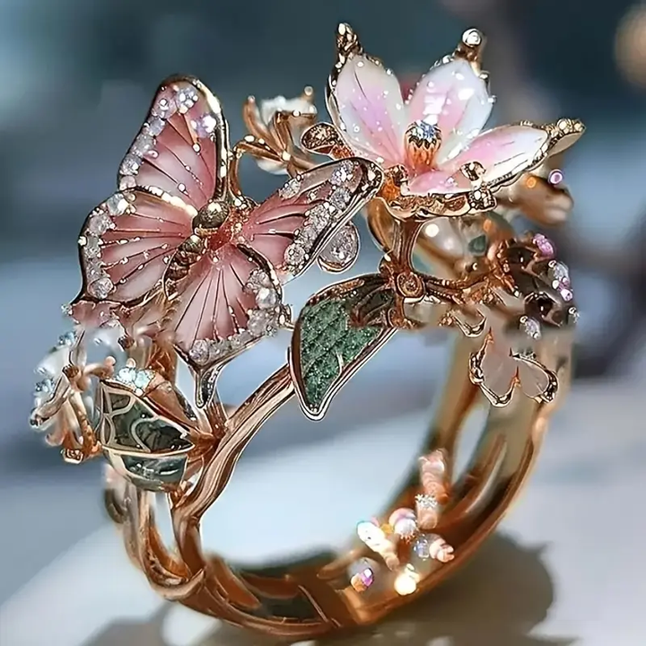 Bague en Zirkonia Ljus Papillon Naturel