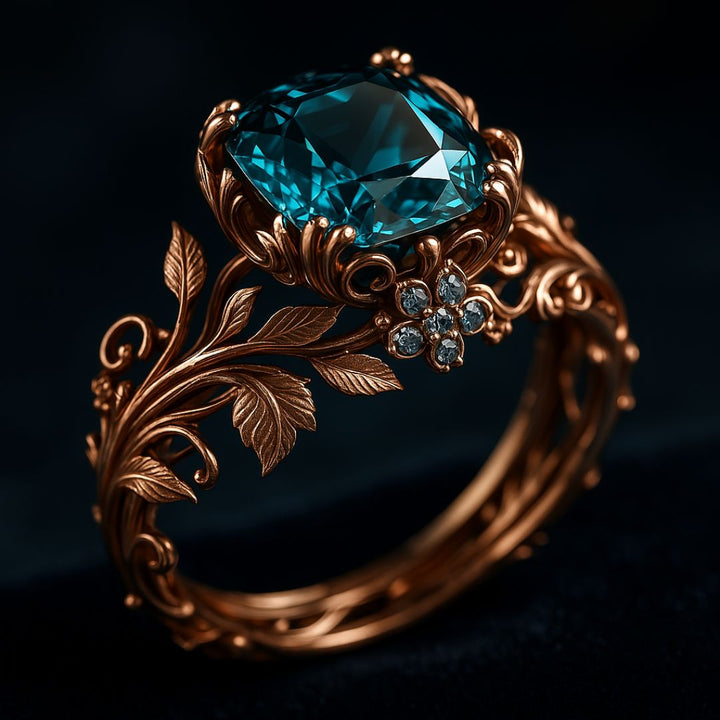 Bague en vert cristal naturel