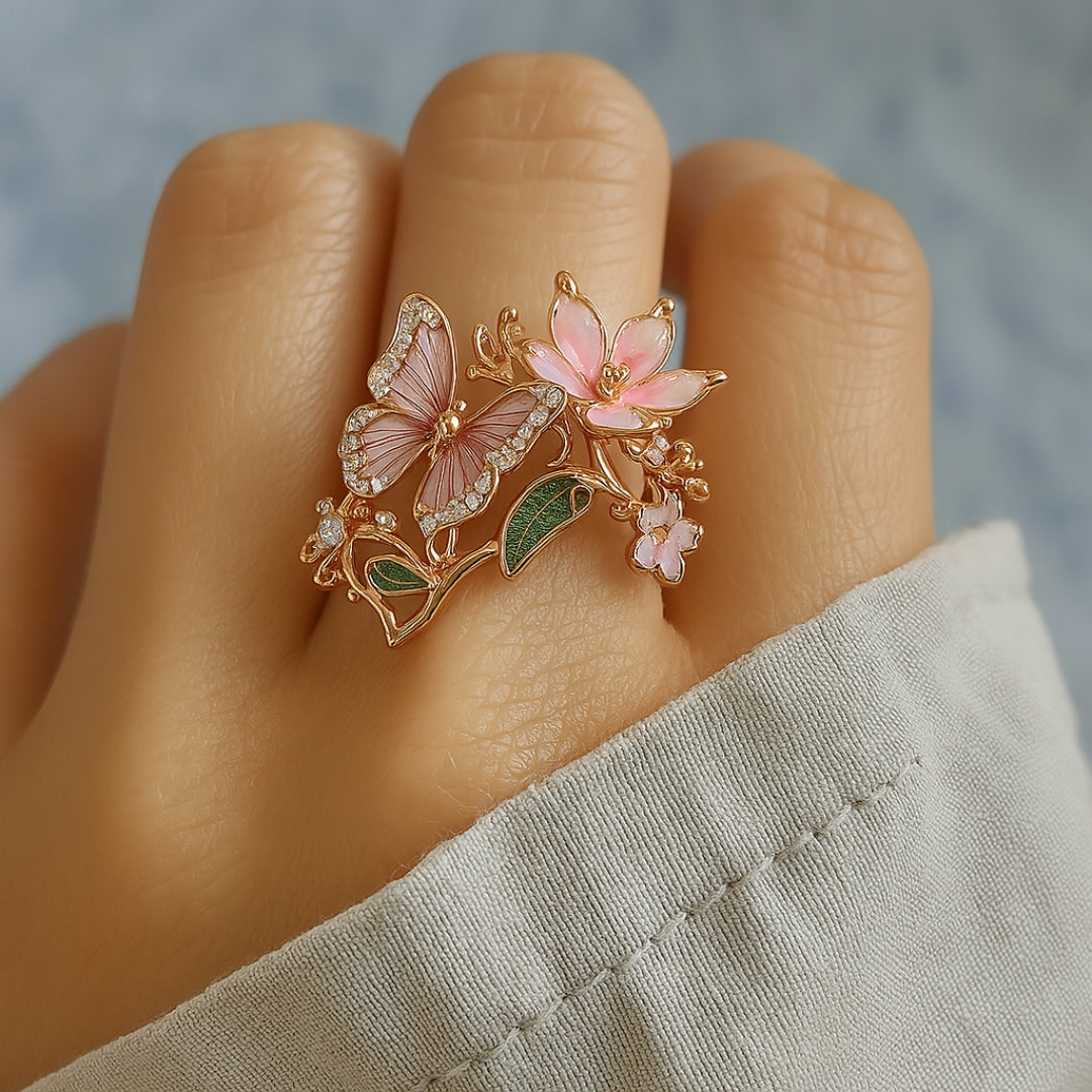 Bague en Zirkonia Ljus Papillon Naturel
