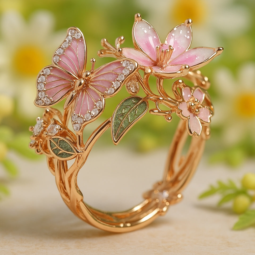 Bague en Zirkonia Ljus Papillon Naturel