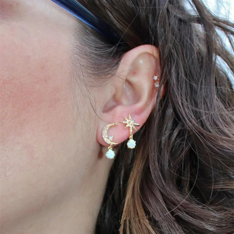 Boucles d'oreilles en perles de luxe étoilées
