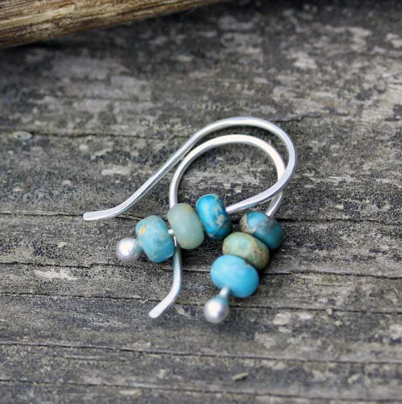 Boucles d'oreilles en perles de turquoise