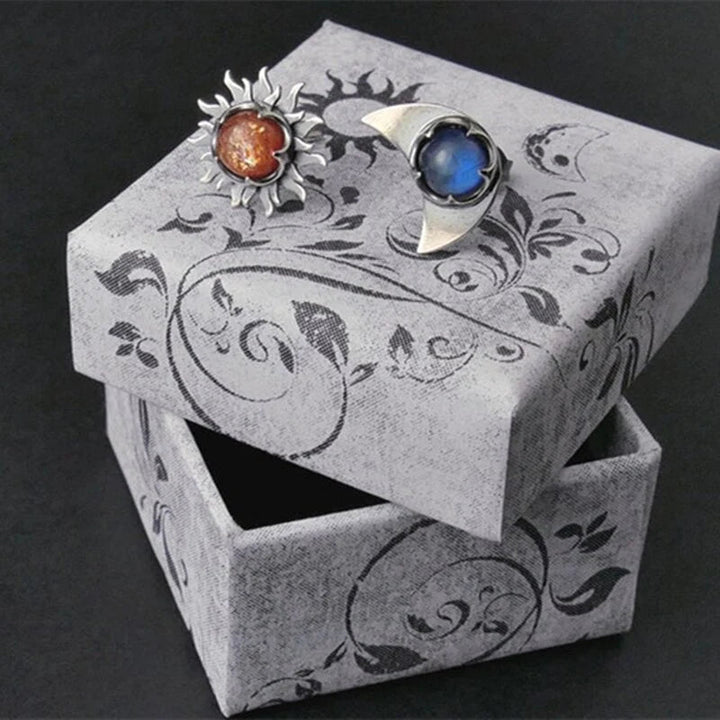 Boucles d'oreilles Lune et Soleil