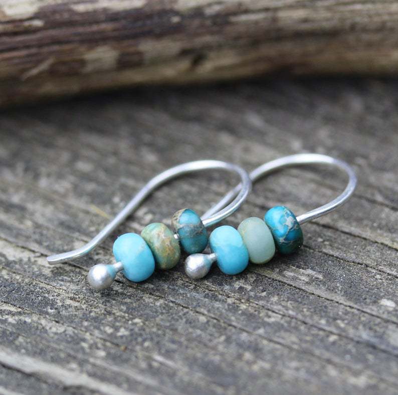 Boucles d'oreilles en perles de turquoise
