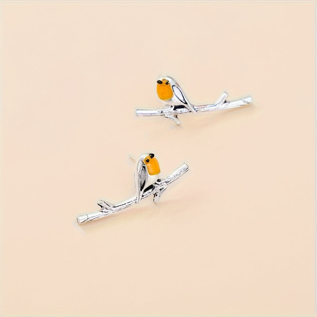 Boucles d'oreilles cartoon d'oiseau animal