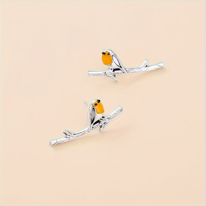 Boucles d'oreilles cartoon d'oiseau animal