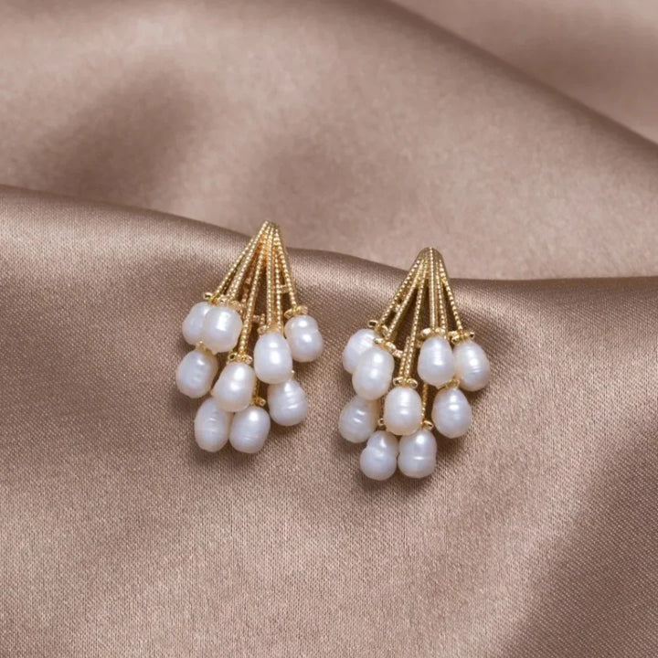 Perles en Pluie Boucles d'Oreilles
