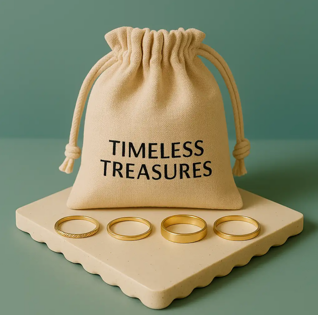 Bague Superposée en Verre Vintage