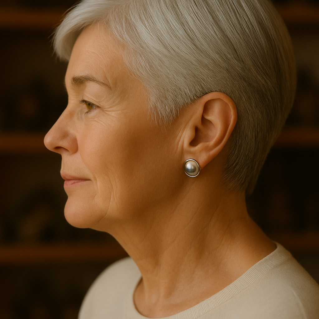 Élégantes boucles d'oreilles en perles noires