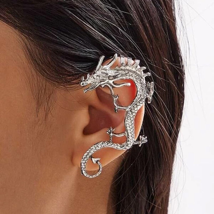 Boucles d'oreilles Dragon Argent