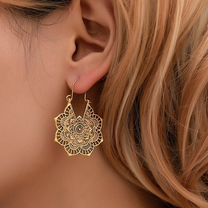 Lotus Mandala Boucles d'oreilles