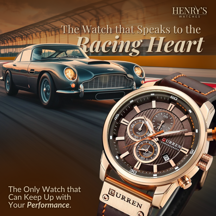 Montre élégante en quartz avec bracelet en cuir™ de Olsen & Olsen