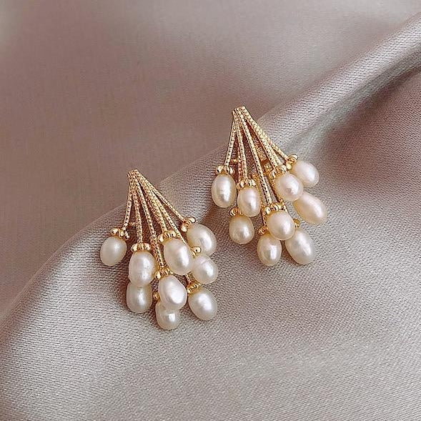 Perles en Pluie Boucles d'Oreilles