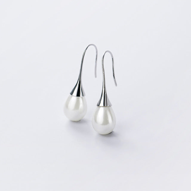 Pendantes boucles d'oreilles ornées de perles