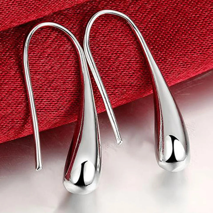 Boucles d'oreilles en forme de goutte d'eau en argent sterling
