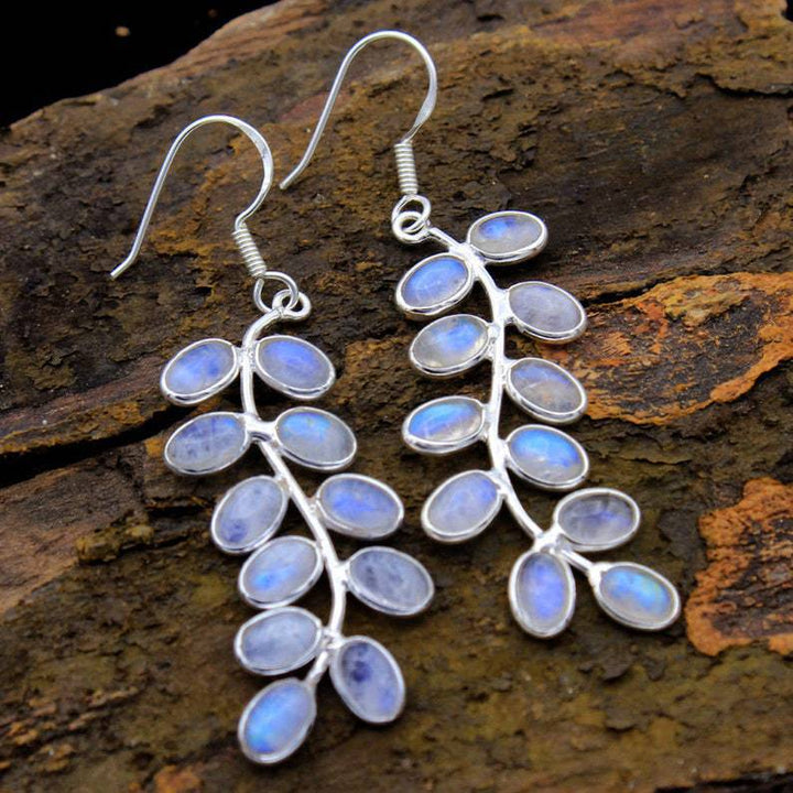 Boucles d'oreilles en lune de pierre