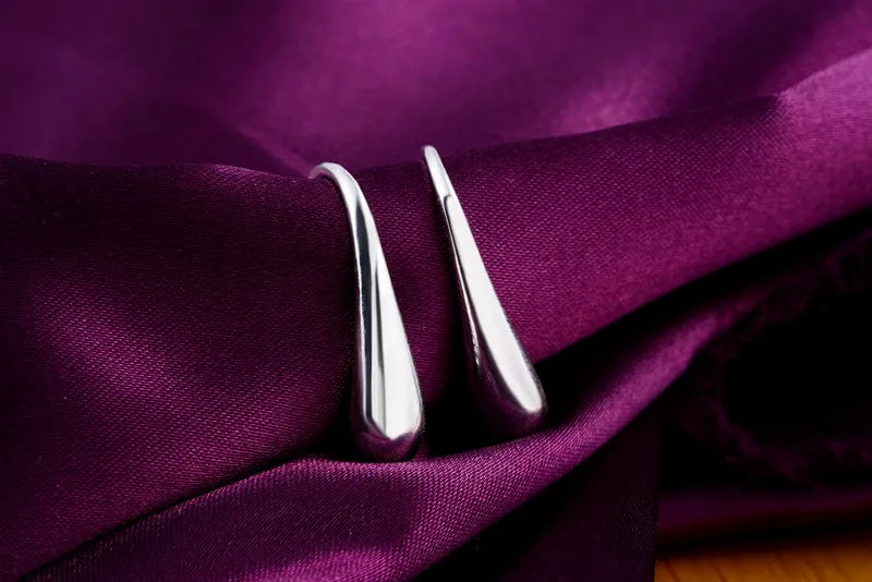 Boucles d'oreilles en forme de goutte d'eau en argent sterling