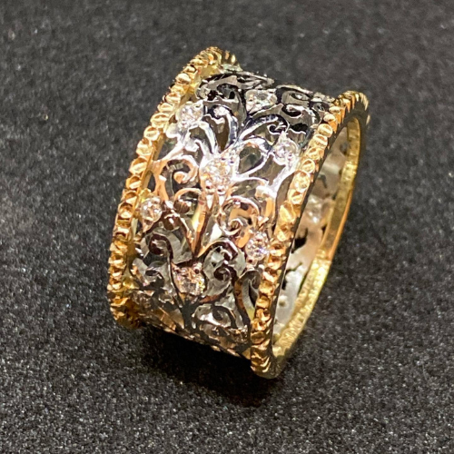 Efeu Vintage Bague en Zirkonia - Mika