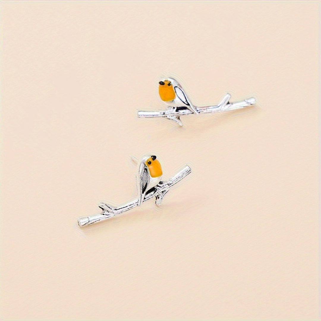Boucles d'oreilles cartoon d'oiseau animal
