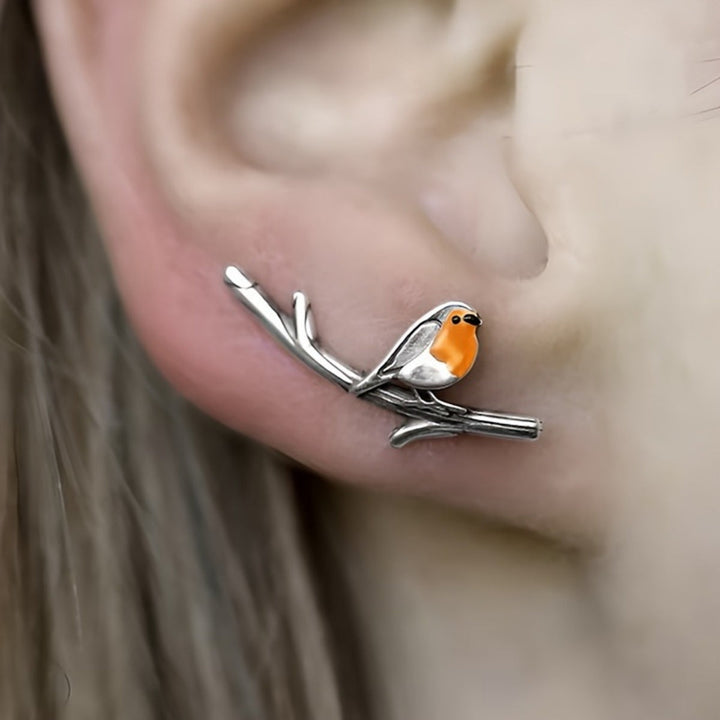 Boucles d'oreilles cartoon d'oiseau animal