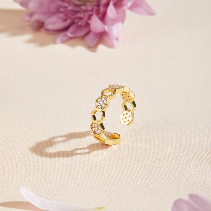 Bague en or et cristal - Abeille