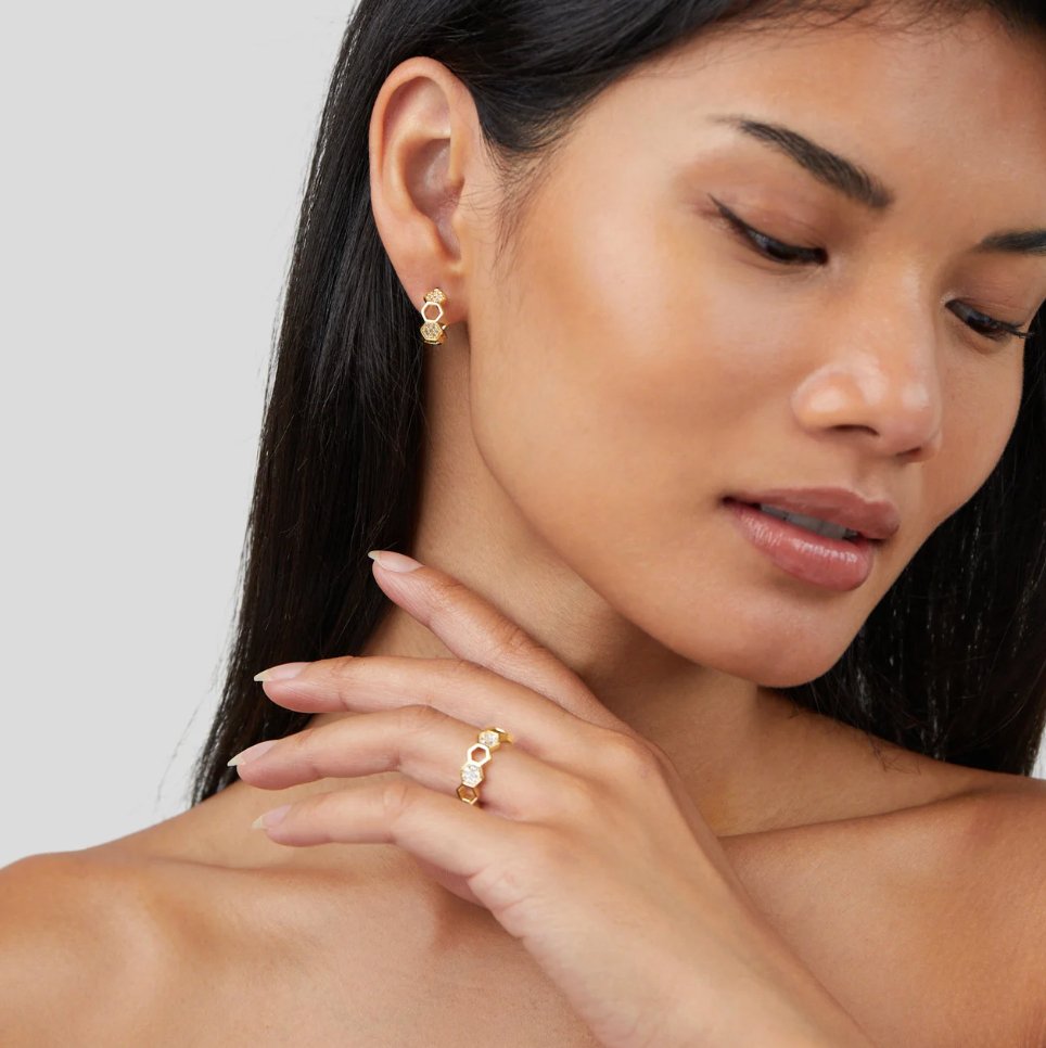 Bague en or et cristal - Abeille