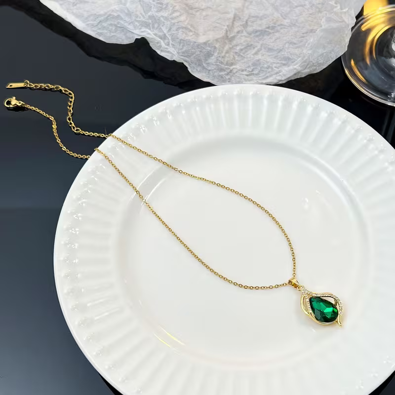 Collier Vague Émeraude