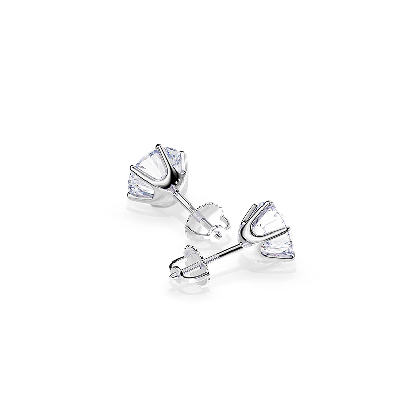Chic boucles d'oreilles en or blanc Tera