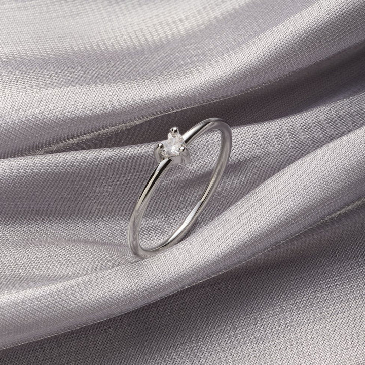 Bague en forme de cœur en cristal 'Kleine Liebe'